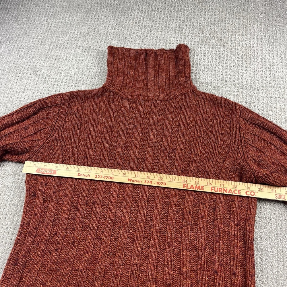 L.L. Bean vintage Chunky Ribbed Silk/Cotton/lambswool Turtleneck Sweater Size M - Picture 5 of 7